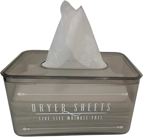 Black rectangular acrylic dryer sheet holder