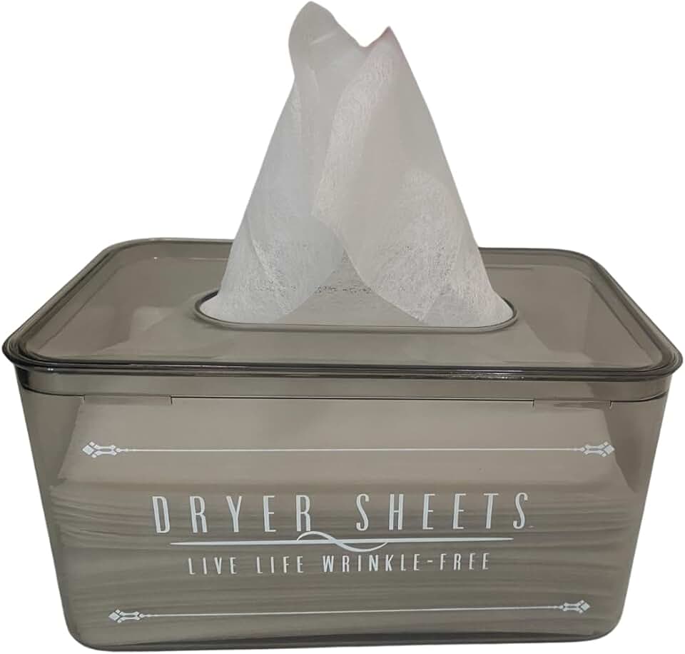Black rectangular acrylic dryer sheet holder