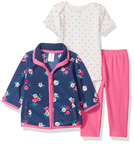 Baby Girls' 3 Piece Print Cardigan Set (121g076), Floral, 3 Months