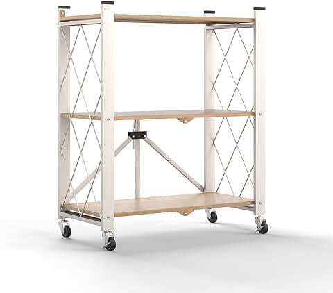3-Tier Metal Storage Rack with Wheels