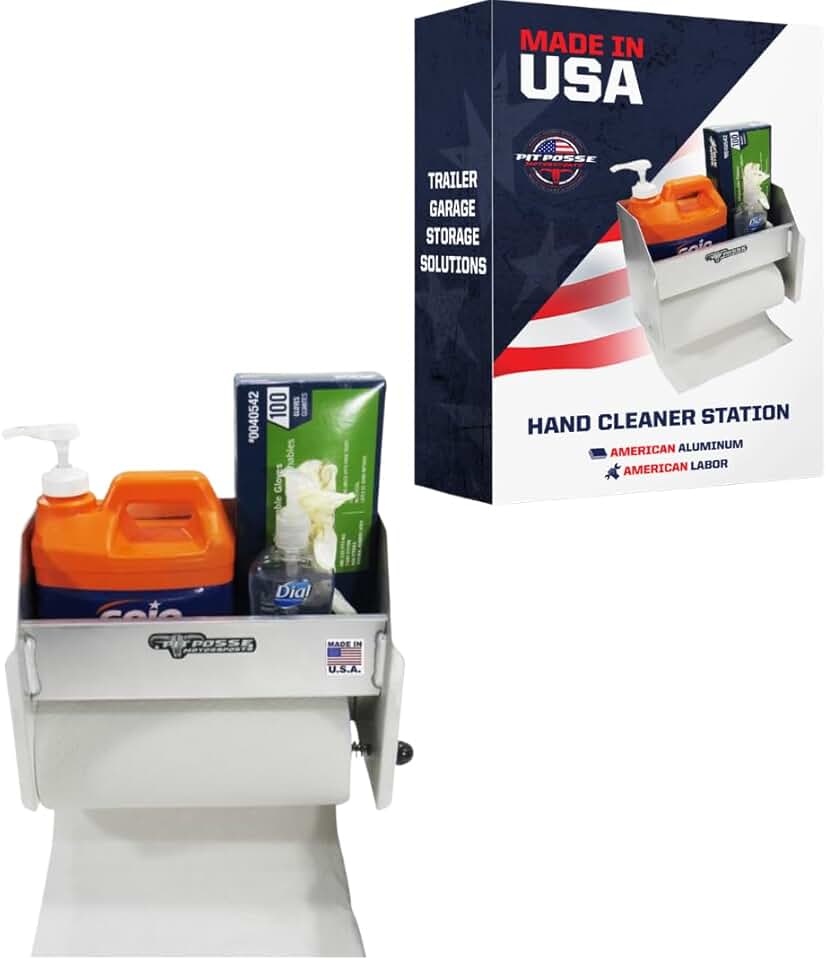 Hand Cleaning Station with Towel Holder for Garage and Shop