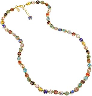 Venice Murano Glass Necklace with Multicolor Beads