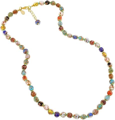 Venice Murano Glass Necklace with Multicolor Beads