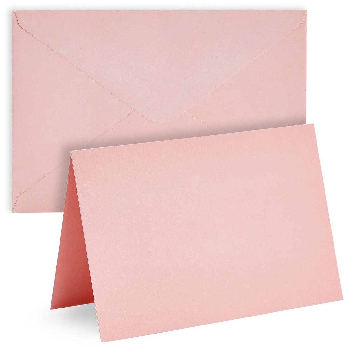 Set of 48 pink 4x6 blank cards and envelopes