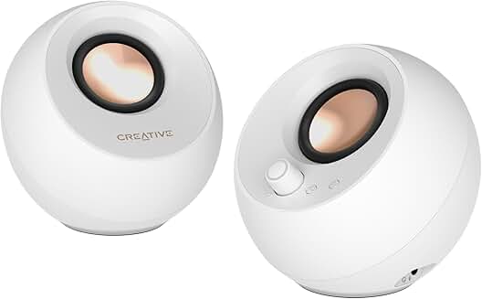 Minimalist USB-C Computer Speakers with Bluetooth and RGB Lighting