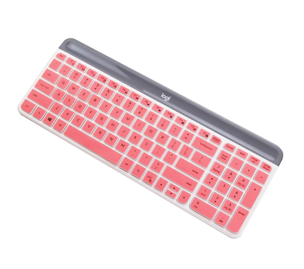 Pink Ultra Thin Silicone Keyboard Cover for Slim Wireless Keyboard