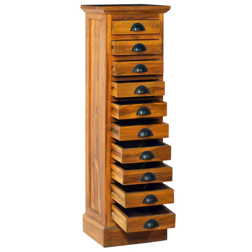 10-Dr er Cabinet 13.8"x11.8"x47.2" Solid Teak Wood