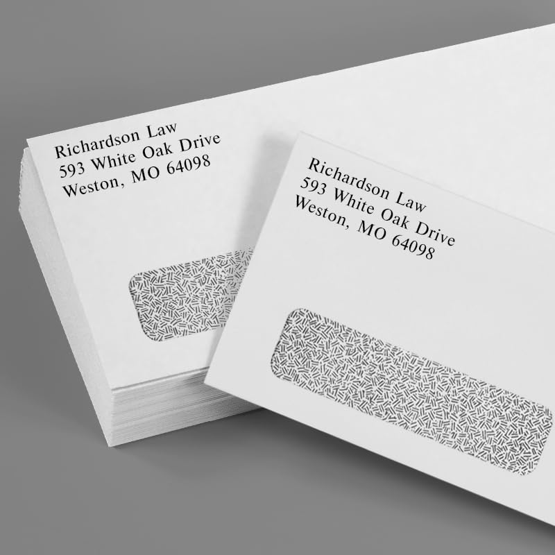 White Business Window Envelopes, 3 7/8" x 8 7/8", 250 Pack