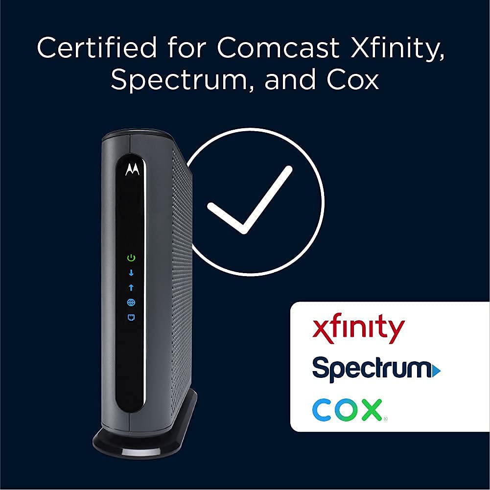 MB8611 DOCSIS 3.1 Multi-Gig Cable Modem | Pairs with Any WiFi Router | Approved for Comcast Xfinity, Cox Gigablast, Spectrum | 2.5 Gbps Port | 2500 Mbps Max Internet Speeds