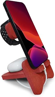 Wooden Desk Phone Holder in Orange