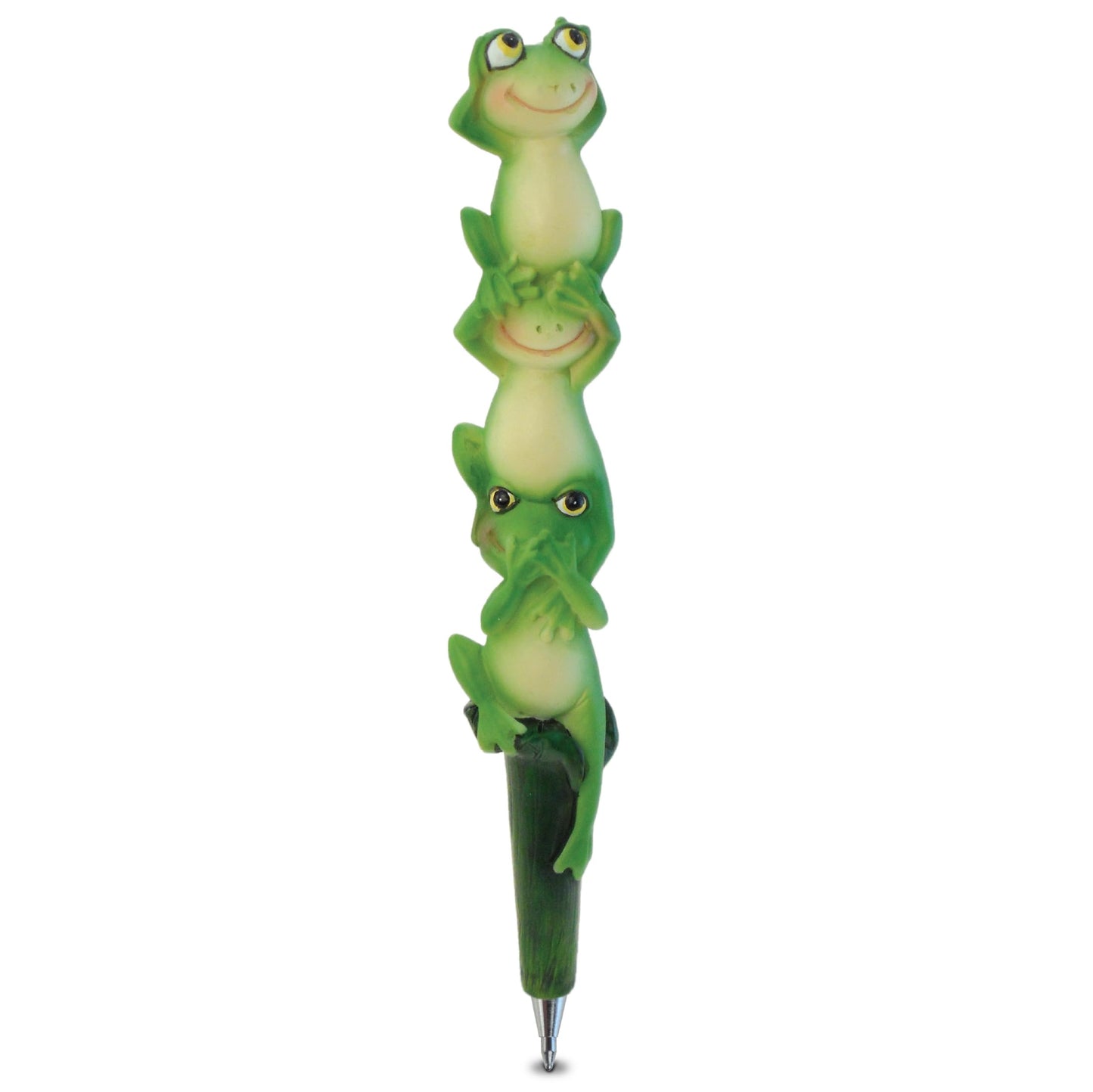 Colorful Three Frogs Novelty Pen for Kids and Adults