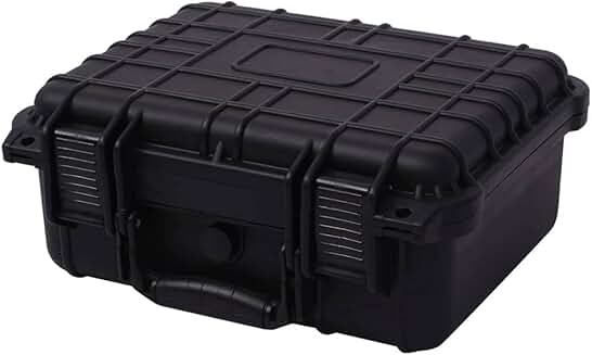 Black protective case for cameras and optics