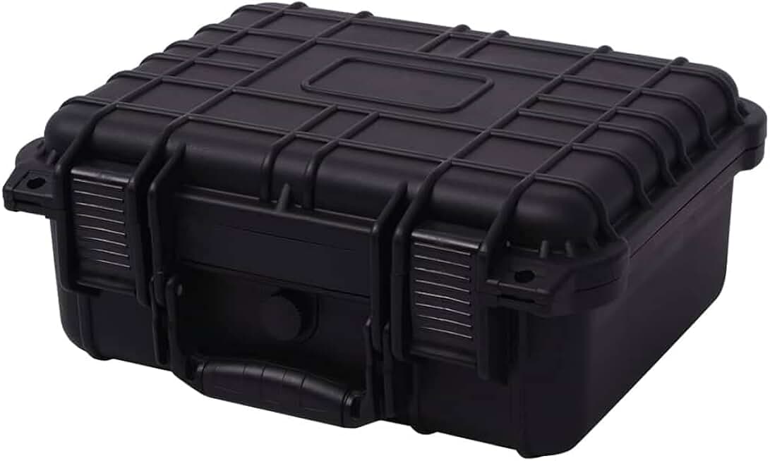 Black protective case for cameras and optics