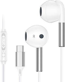 Wired USB-C Earphones with Microphone and Volume Control