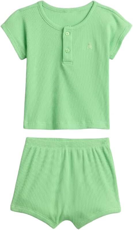 Baby Ribbed Henley 2-Piece Set