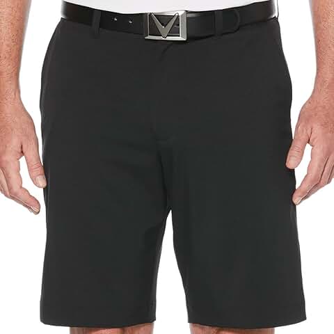 Men's Solid Short with Stretch and Active Waistband