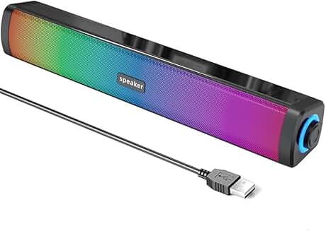 Touch Control Computer Speakers with RGB Lighting