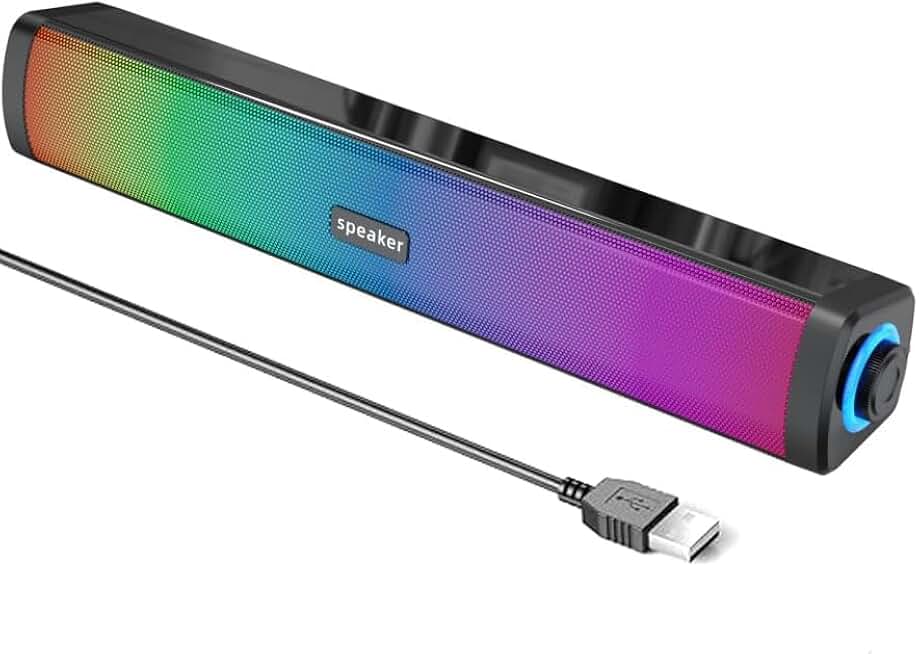 Touch Control Computer Speakers with RGB Lighting