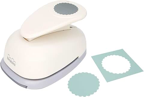 3-inch scalloped circle craft punch for paper and scrapbooking