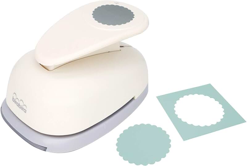 3-inch scalloped circle craft punch for paper and scrapbooking