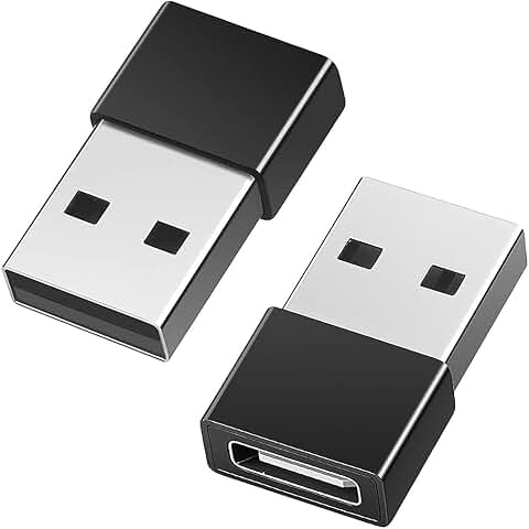 USB A to USB C Adapter Pack of 2