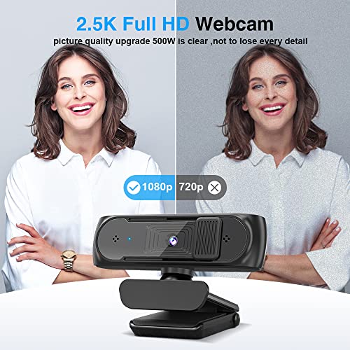 Webcam with microphone for Desktop, 1080P Full HD Web Camera with Autofocus and Privacy Cover for Computer Laptop Streaming Online Class Conferencing,Compatible with Zoom/Skype/Facetime/Teams