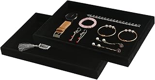 Black Velvet Jewelry Organizer Set for Beads and Accessories