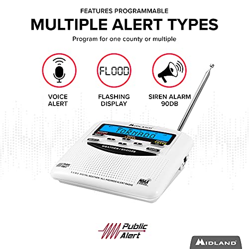 '- WR120B/WR120EZ - NOAA Emergency Weather Alert Radio - S.A.M.E. Localized Programming, Trilingual Display, 60+ Emergency Alerts, & Alarm Clock (WR120B - Box Packaging)