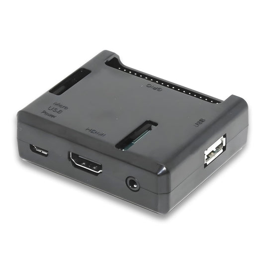 Black case for Raspberry Pi Model A+ with full port access