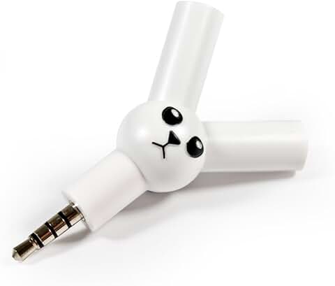 Rabbit-Shaped Stereo Headphone Splitter for Music Sharing