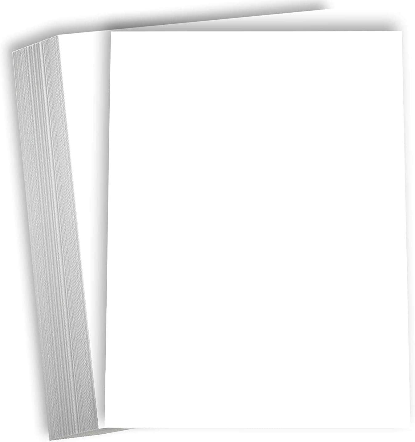 White 8.5 x 11 inch Heavyweight Cardstock Paper Pack