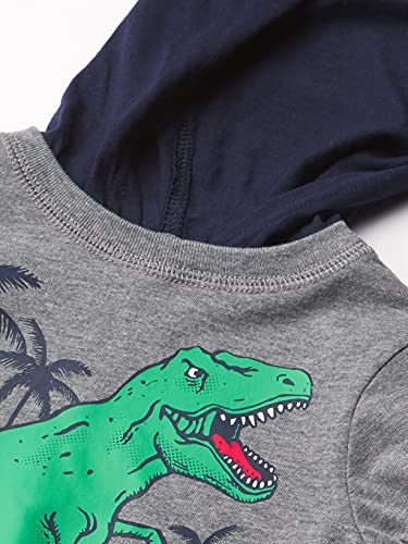 and Toddler Boy Long Sleeve Dino And Car Hoodie Top 2-Pack, Multi CLR, 6-9 Months