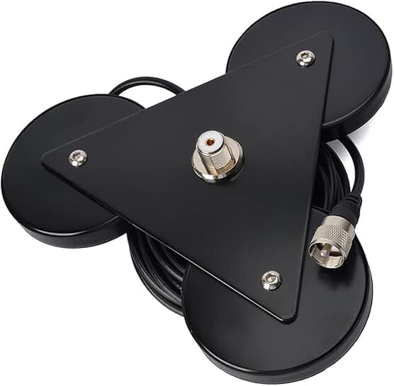 Heavy Duty Magnetic Antenna Mount with Coaxial Cable