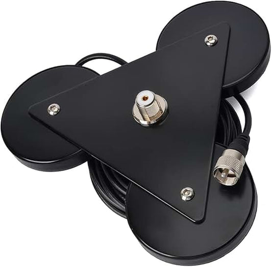 Heavy Duty Magnetic Antenna Mount with Coaxial Cable