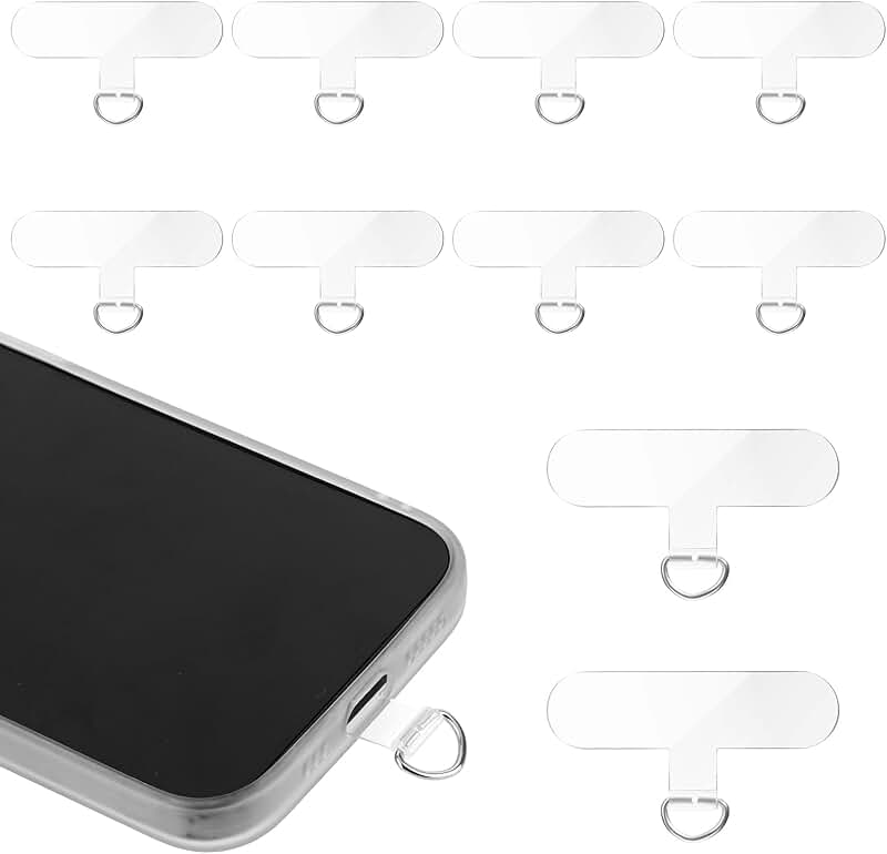 10 Clear Phone Tether Tabs for Safety and Replacement