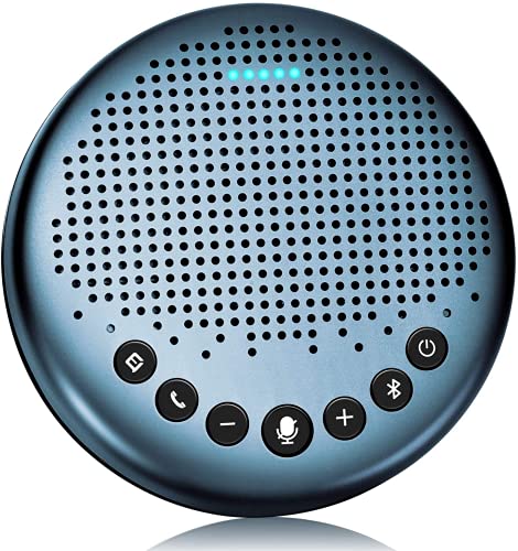 Bluetooth Speakerphone - Luna Lite Conference Speaker, w/Enhanced Noise Reduction Algorithm, Daisy Chain, USB Speakerphone for Home Office, 360 Voice Pickup for 8 People