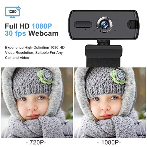 Webcam HD 1080p Web Camera,USB Web Camera Laptop Computer Webcam with Microphone,Full HD Video Webcam Pro Streaming Webcam for Conference Calling Recording Streaming