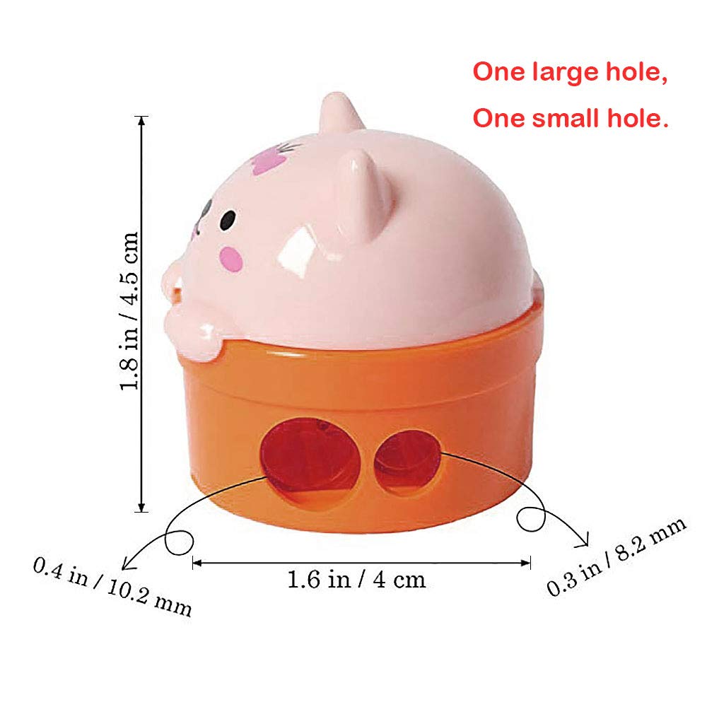 Set of 16 Cute Two-Hole Plastic Pencil Sharpeners