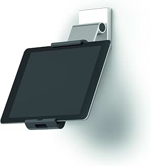 Durable Mountable Tablet Holder in Silver and Gray
