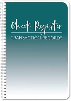 Check Register Book with 100 Pages, 6x9 Inches