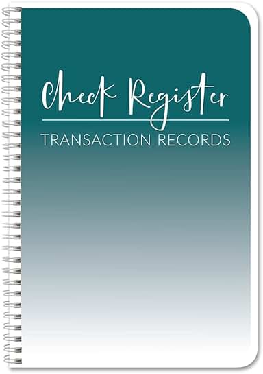 Check Register Book with 100 Pages, 6x9 Inches