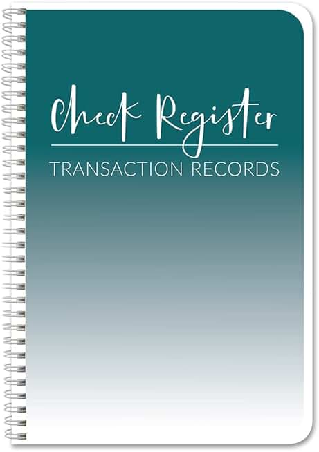 Check Register Book with 100 Pages, 6x9 Inches