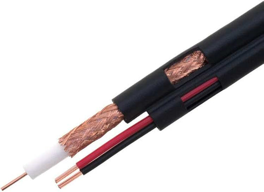 250FT Black Siamese RG59/U CCTV Cable