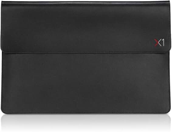 Black leather case for 14-inch notebook