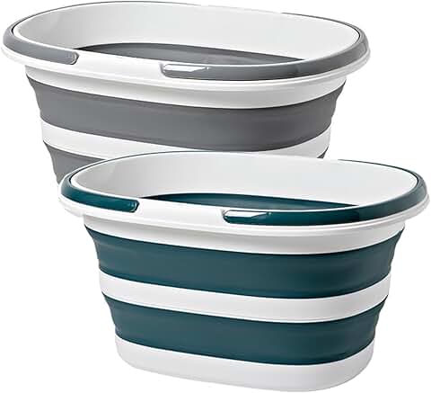 2 Pack 16L Collapsible Mop Buckets for Cleaning and Storage