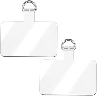 Two Transparent Phone Tether Patches with Metal Ring
