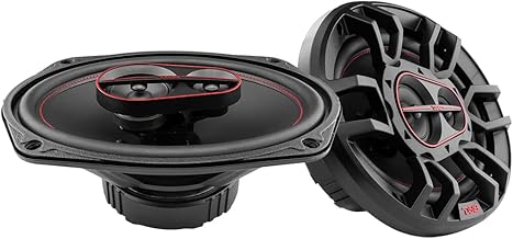 Pair of 6x9 3-Way Coaxial Car Speakers, 180W