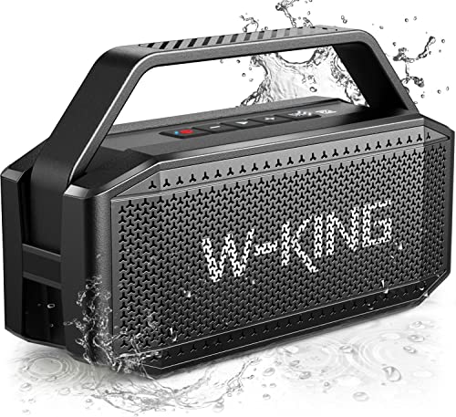 Bluetooth Speakers, 60W RMS(80W Peak) Portable Loud Bluetooth Speaker with Deep Bass, IPX6 Waterproof Outdoor Powerful Speaker, Bluetooth 5.0, 40H Playtime, Power Bank, TF Card, AUX, NFC, EQ