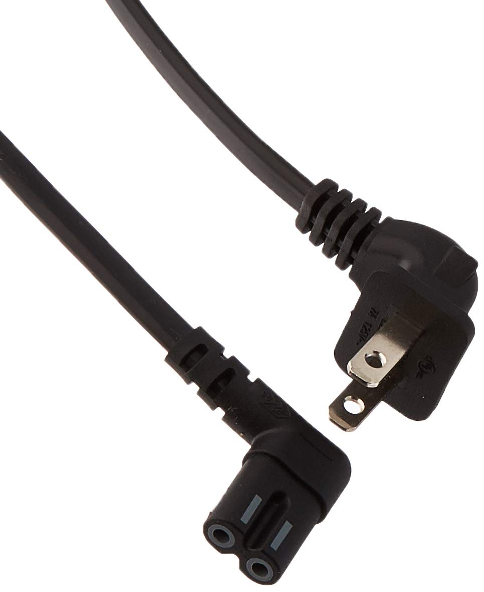 3903-000853 Right Angle 2-Prong TV Power Cord, 5FT Length