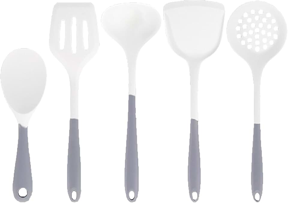 Set of 5 Silicone Cooking Utensils for Kitchen